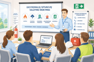Ekstremalių situacijų valdymo mokymai darbuotojams